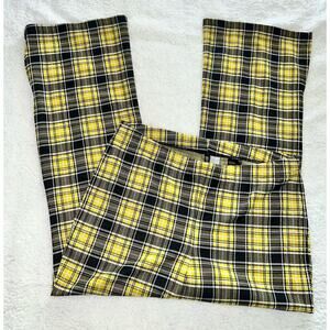 DIVIDED yellow/black plaid pants - size XL